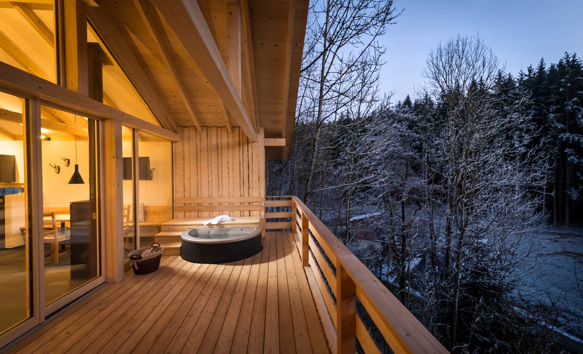 Luxus Chalets im Bayerischen Wald Forsthütte Weißenstein